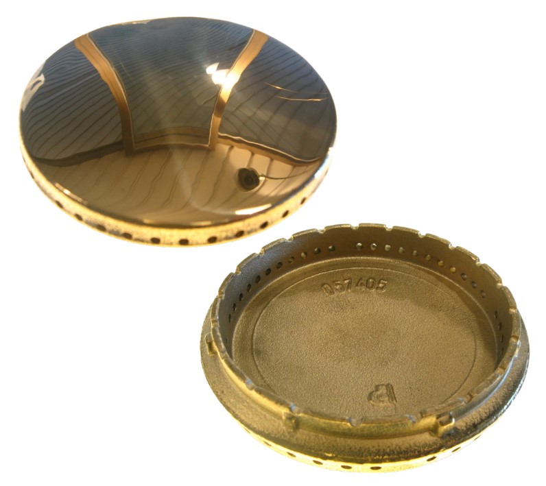 Spartifiamma ottone lucido 95mm