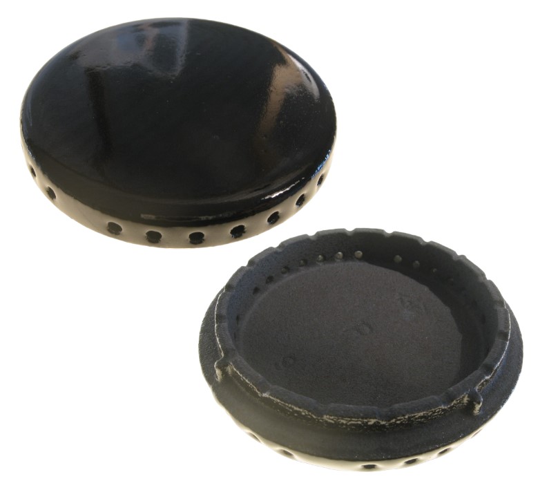 Spartifiamma nero smaltato 75mm
